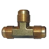 LASCO 17-4449 1/2-Inch Brass Flare Tee
