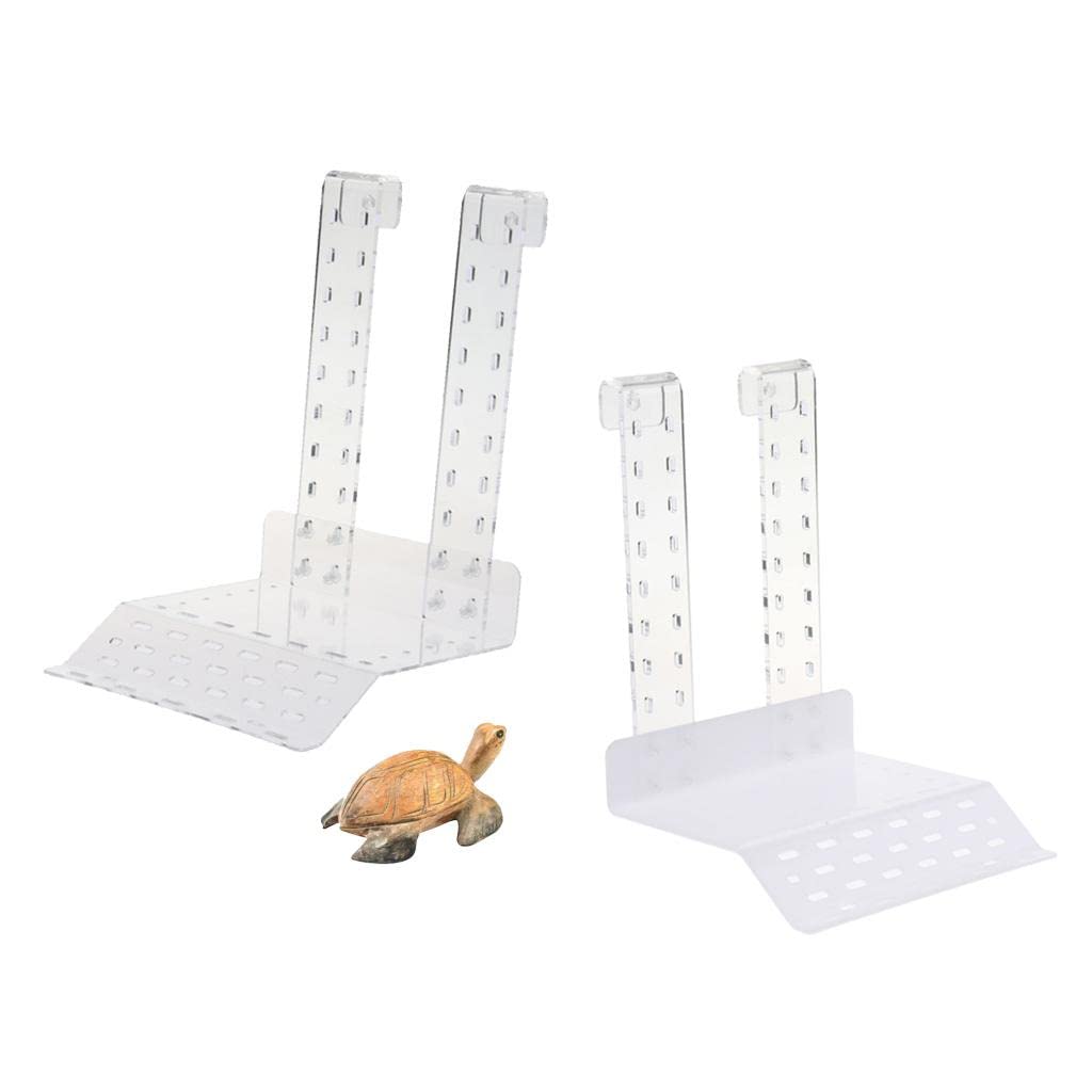 de Tortuga para Terrario de Tortuga Acuario Terraza de Reptiles Muelle Flotante de Tortuga Diseño Escalonado y Adaptable al, Blanco