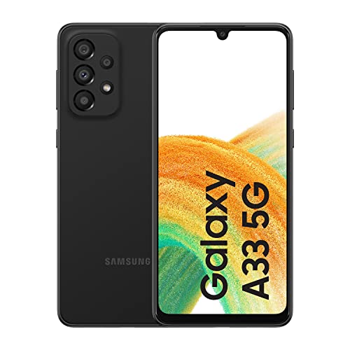 Samsung Galaxy A33 5G - 携帯電話、Android スマートフォン、128 GB、ブラック (スペイン語版)
