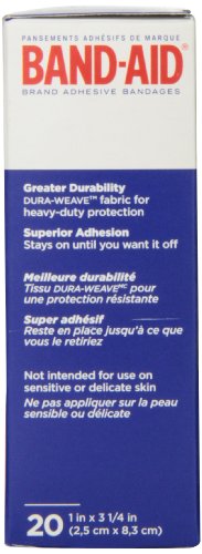 Image of Band-Aid Brand Tough Strips Adhesive Bandage for Minor Cuts & Scrapes, All One Size, 20 ct (Pack of 2)