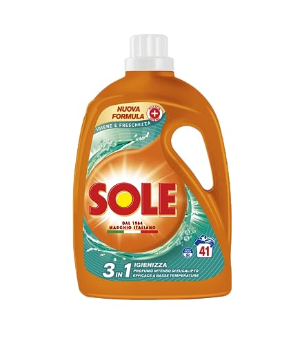 Sole Detersivo Lavatrice Igiene e Freschezza 123 Lavaggi, Formula igienizzante, Detersivo Lavatrice Liquido Igiene e Freschezza, rimuove le macchie a basse temperature - Immagine 1