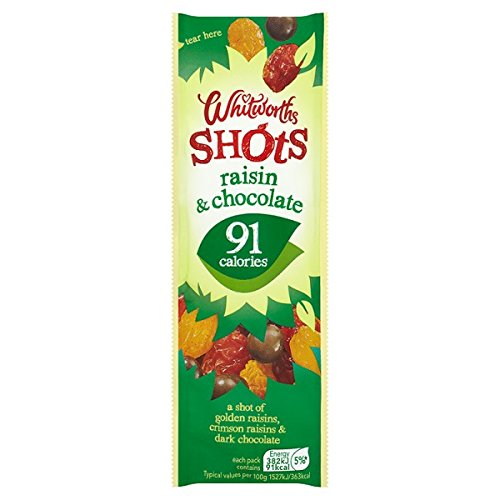 Whitworths Raisin sec & Shots chocolat 25g (paquet de 16 x 25 g)