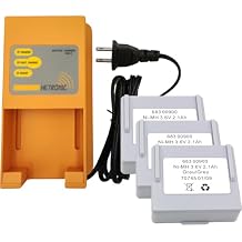1 Pack Hetronic UCH-2 Battery Charger Input 90-270V AC Output 300/780mA Battery Charger and 3 Pack 3.6V 2100mAh Hetronic 68300900 Battery for HETRONIC Remote Control 68300900 Battery US Plug