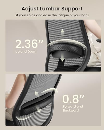 ProtoArc Ergonomic Office Chair – EC200 High-Back Mesh Computer Chair with Lumbar Support, 3D Adjustable Headrest & Sliding Seat for 8+ Hour Comfort, Big & Tall Home Office Desk Ch image 1