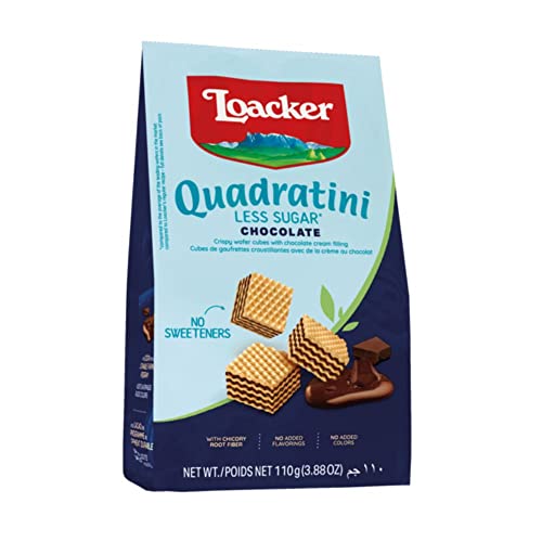 Image of Loacker Less Sugar Quadratini Chocolate, 110g