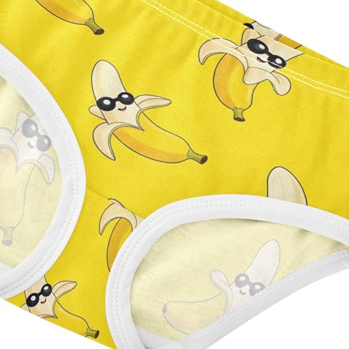 Cute Bananas Characters Yellow Panties Little Girl Toddler Girls Underwear Cotton Personalized Underpants Briefs 2t4