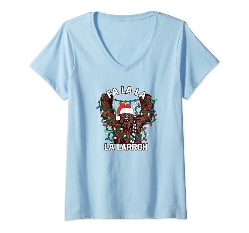 T-shirt Star Wars de Noël Chewbacca pour vos soirées de fêtes et repas de réveillon en famille