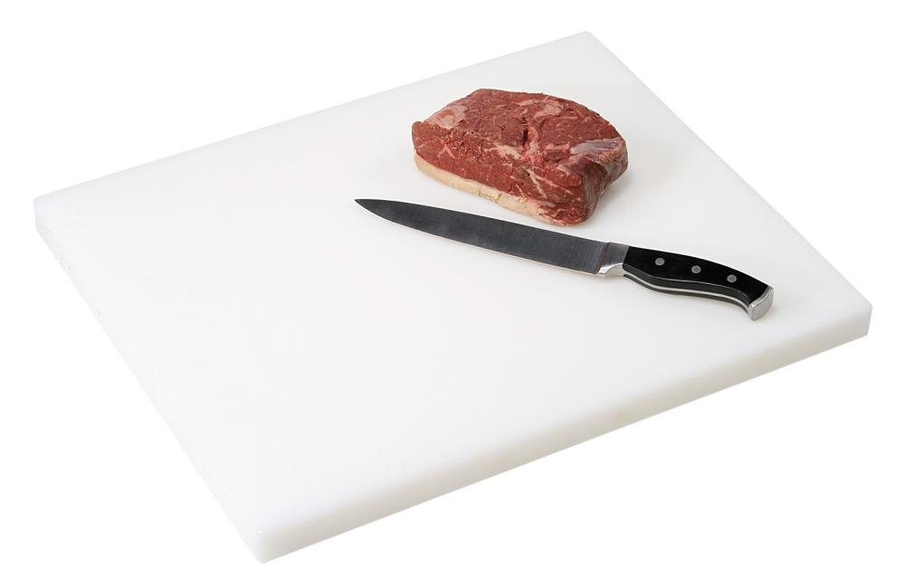 2 Stück Schneidebrett, Küchenbrett, Kesper Tranchierbrett "Profi", Gastro-Ausführung, aus Kunststoff, Maße: ca. 500 x 400 x 30 mm, in weiß