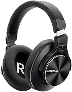 Srhythm NC75 Pro Active Noise Cancelling Headphones Bluetooth 5.0,Over-Ear Headset with Build-in Microphone,Hi-Fi,40 Hours Playtime for all Bluetooth Devices (Black)