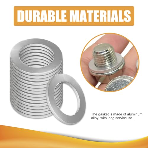 Image of 20PCS Oil Drain Plug Gasket Crush Washer, 9956-41-400 Aluminum Oil Drain Plug Crush Washer Replacement for Mazda