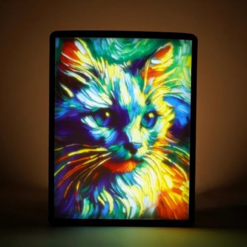 4PCS CMYK Lithophane LED Backlight Board Kit Compatible with BambuLab A1/A1 mini Combo/P2S/P1P/P1S/X1C/X1E AMS 3D Drucker für 3D Gedruckte Fotomodelle Light Board