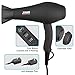 1875W Professional Salon Hair Dryer for Fast Drying, Low Noise Negative Ion Blow Dryers,Pro Styler Hairdryer with Diffuser,Concentrator,Comb (Frosted Black)