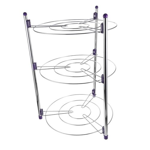 Sosoport Multi Function Pot Organizer Stainless Steel Kitchen Pan Rack for Easy Storage Versatile Cooking Accessory for Home Hotel and Apartment Use Keep Your Kitchen Tidy and Stylish