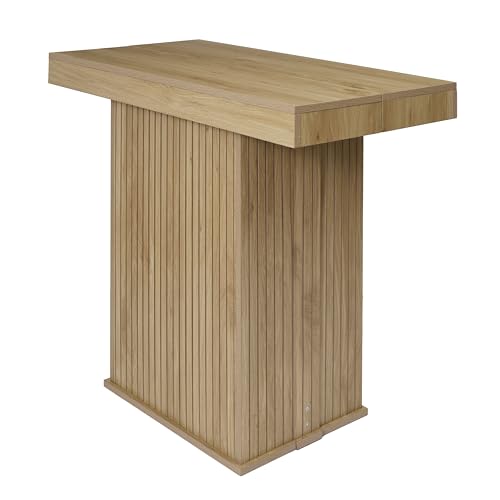 HOME DECO FACTORY - Table Console Extensible Design Moderne 90 à 235 cm avec 4 Rallonges Amovibles - Idéale pour 10 Convives - Bois MDF - Couleur Marron -...