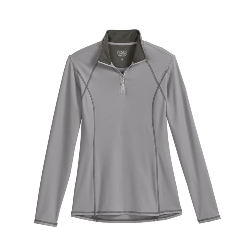 Dover SaddleryLadies Marilla Long Sleeve Shirt, Color: Medium Grey, Size: Small