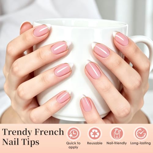 French Tip Press On Nails - image 2