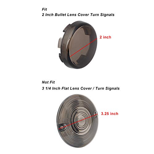 Image of NTHREEAUTO 1157 LED Front Turn Signal Lights 2 Inch Bullet Style Turn Signals Compatible with Dyna Softail Sportster Touring Street Glide Road Glide Iron 883