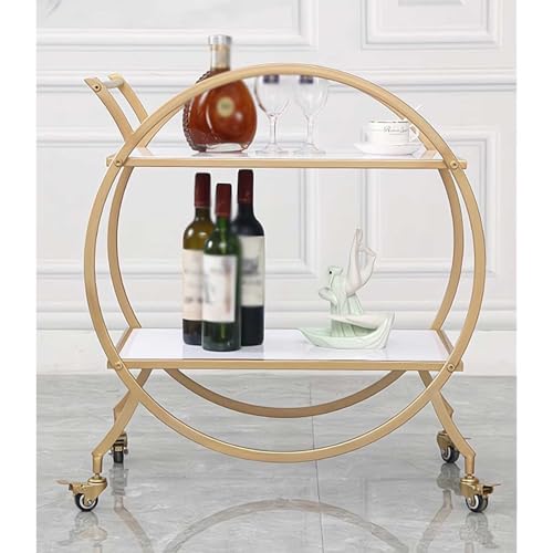 Carrito de barra moderno dorado para minibar doméstico y estación de café en casa 4