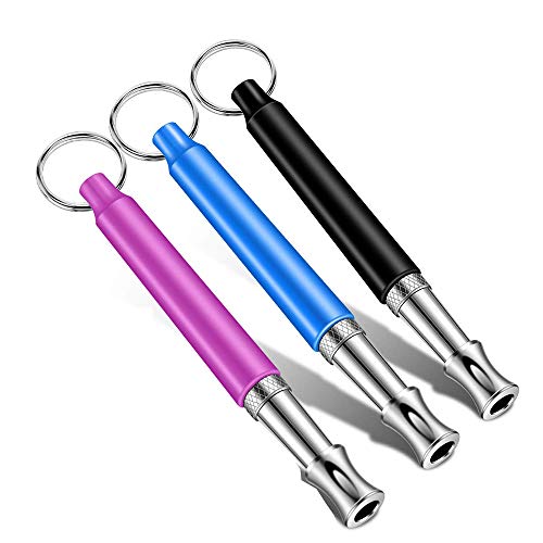 Dog Whistle 3 PCS Dog Control Recall Training Stop Barking Adjustable Pitch Ultrasonic