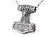 PAURO Mens Viking Norse Odin Thors Mjolnir Hammer Stainless Steel Pendant Necklace