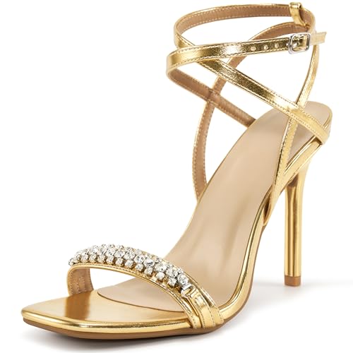 Strappy Heels for Women Dressy: Comfortable Ladies Stiletto Sandals for Prom Party - 2025 Bridal Wedding Heels