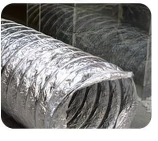 Image of ASEANAO Glass Fiber Cloth Aluminum Foil Tape, Fireproof Self-Adhesive Tape High Temperature Leak Proof Tin Foil Paper Duct Tape Seal Pipe Insulation Tear Resistance Metal Repair (5cm x 20m)