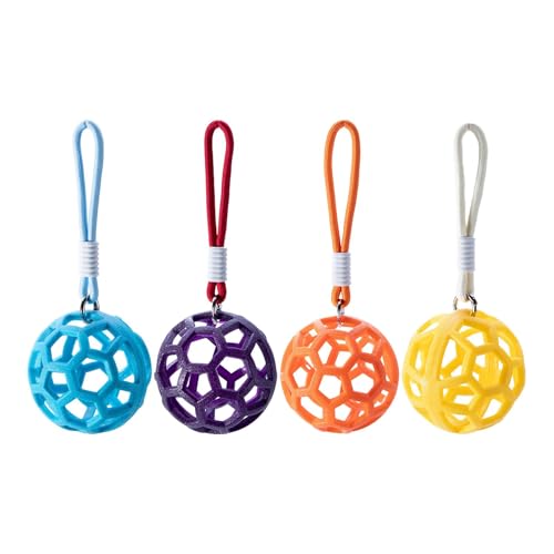 lyanny Bola de heno, Conejito de heno alimentando Bolas - 4 Piezas Bolas de heno para Conejos - Animales Pequeños Dispensador de Pesebre de Hierba, Accesorios de Jaula, Juguetes de masticación para