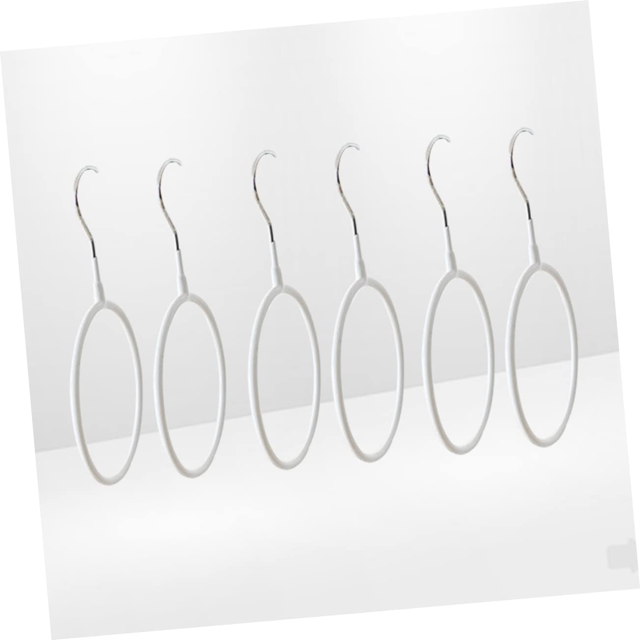 OUNONA 5pcs Necktie Scarf Hanger Loop Tie Organizer for Closet Space Saving White Hangers for Belts and Scarves Tidy Storage for Bedroom