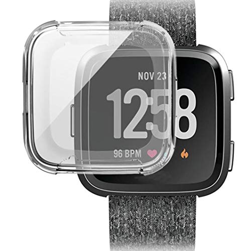 Fitbit Versa Protector, Zolimx Ultra-Delgada de Chapa Blanda TPU Protección Funda de Silicona para Fitbit Versa (Claro)