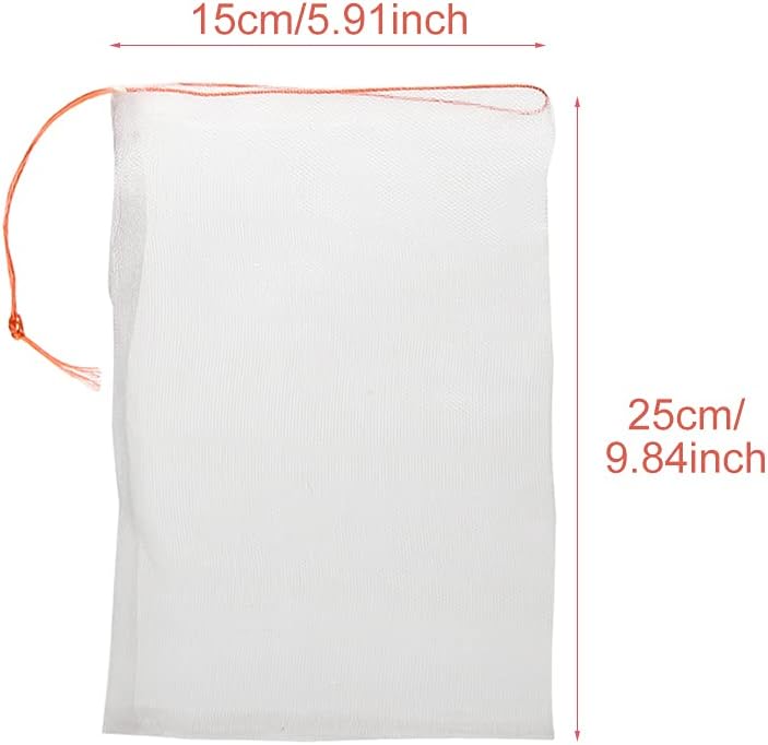 QOONESTL 50 Pack Fruit Protector Bag, Reusable Nylon Material Netting Bags for Protect Your Plant Fruits Vegetables Flower, Garden Netting Bags (6"x10")