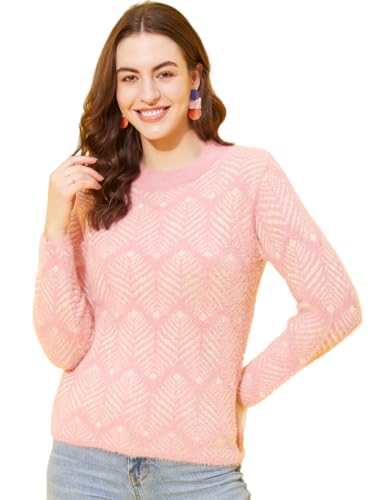 Image of Modeve Round Neck Casual Women Sweater||Winterwear|| Pink