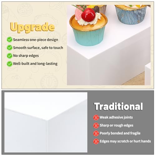 Image of 8 Pcs Acrylic Buffet Risers, Table Food Display Stands for Dessert Cupcake