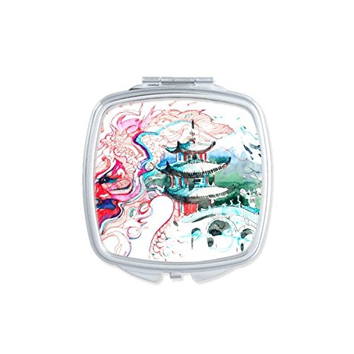 Miroir de poche compact carré pour corriger son maquillage facilement n'importe où