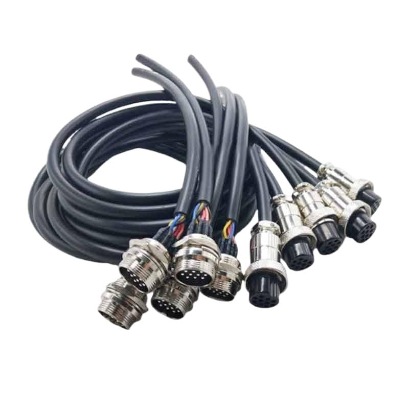 Gniazdo wtykowe lotnicze z przewodem GX20 2 3 4 5 6 7 8 9 10 12-pinowy kabel złącza 7-20 A 250 V męska i żeńska linia przyłączeniowa (męski z przewodem, 20 CM_2P)