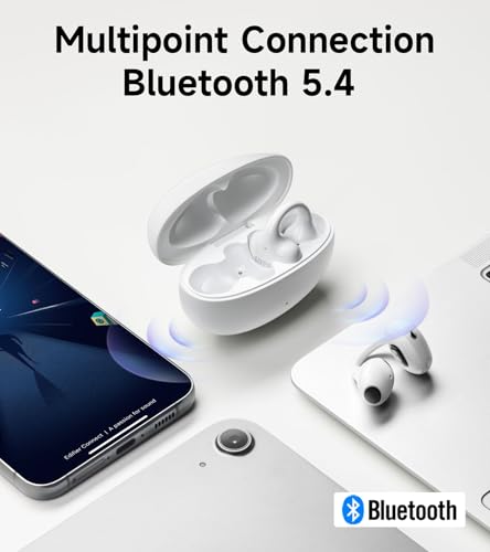 Image of Edifier LolliClip Open-Ear True Wireless Earbuds, Bluetooth 5.4, Hi-Res LDAC, Adaptive ANC, Health Monitoring, Spatial Audio, Interchangeable Design, Multipoint, App Control, IP56, Black