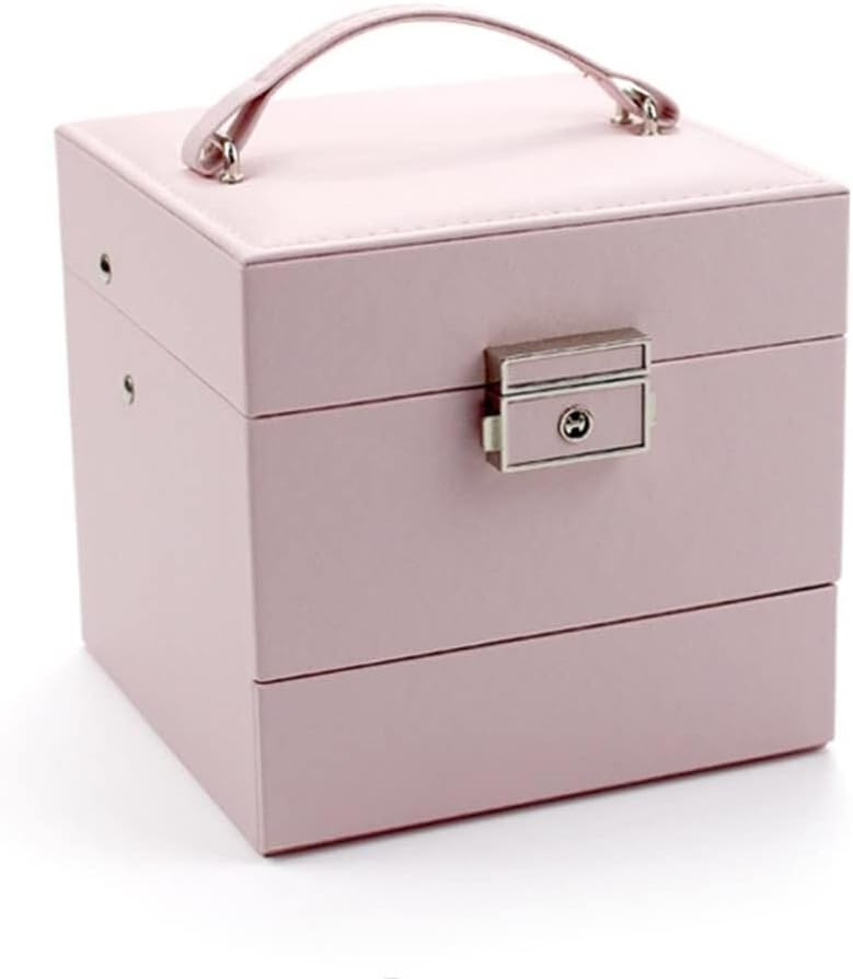 Jewelry Box Pu Multi-layer Jewelry Storage Box Jewelry Box Ear Stud Earrings Ring Storage Box(C)