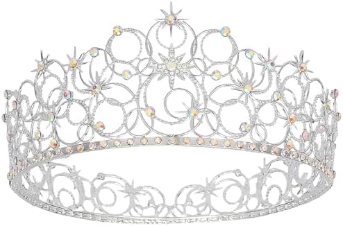 Glinda-Couronne pour femmes, tiares en cristal, couronne de princesse argentée p