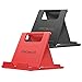 Produktbild MoKo Mini Portable Handy/Tablet/E-Reader Ständer(2 Pack), Desktop Halterung für 6-8", iPhone 11 Pro Max/11 Pro/11/XS Max/XR/Xs/X, iPad Mini 5/4/3, Galaxy Note 10+/10, Google Pixel 4/4XL, Schwarz+Rot
