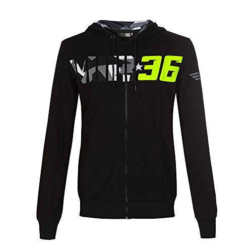 Vr46 Joan MIR, Full Zip Hoodie Hombre, Negro, Xxl