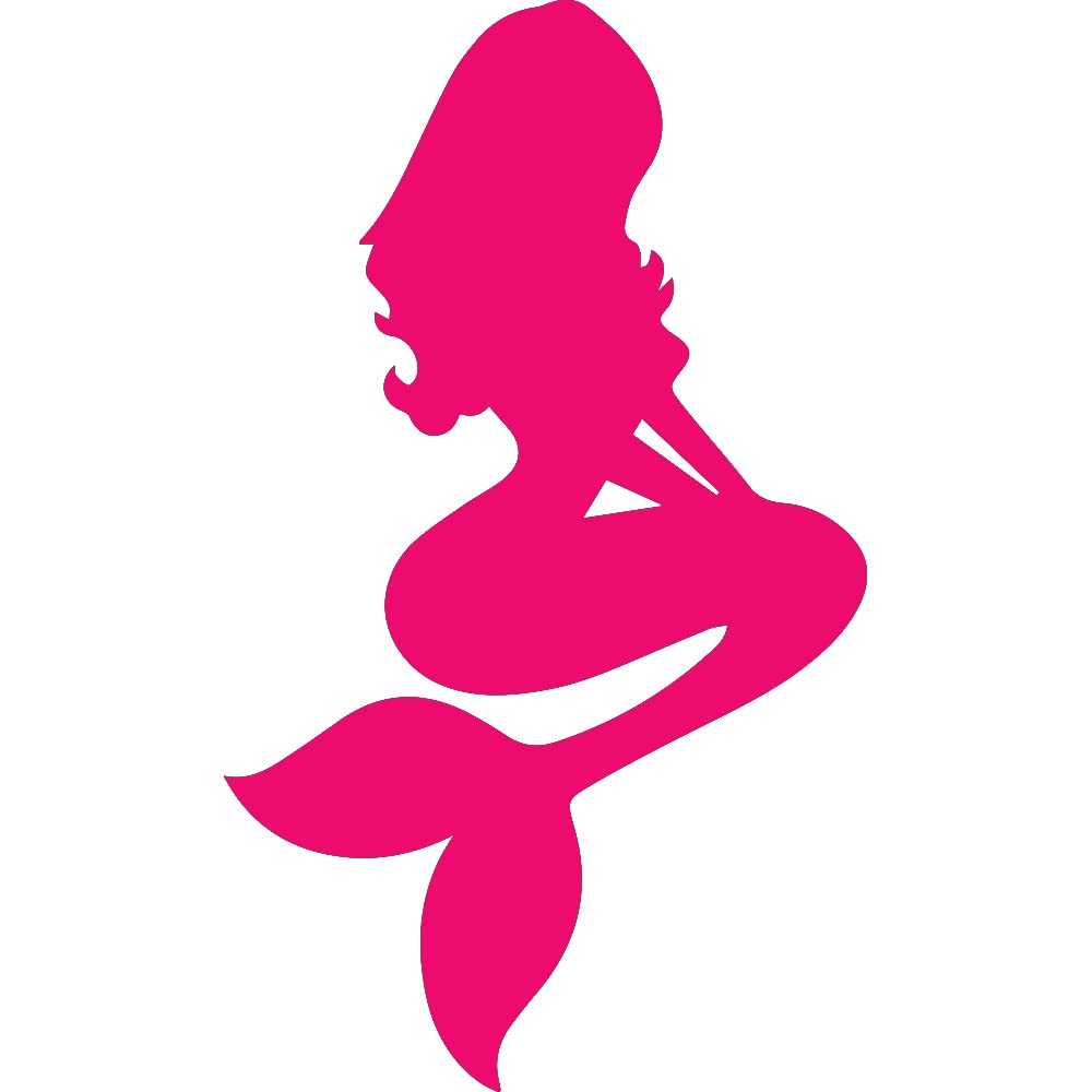 Beautiful Mermaid 1 (Pink) (Set Of 2) Premium Waterproof Vinyl Decal Stickers For Laptop Phone Accessory Helmet Car Window Bumper Mug Tuber Cup Door Wall Decoration