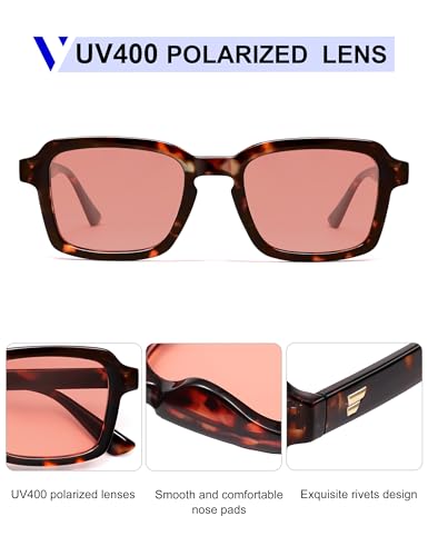 Image of VANLINKER Polarized Trendy Square Sunglasses for Women Men 2026 Retro Chic Cute Shades VL9849
