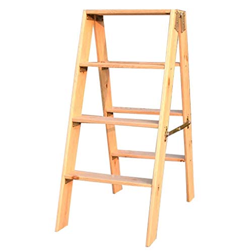 Silla escalera de madera gruesa de 4 escalones con estructura reforzada 2