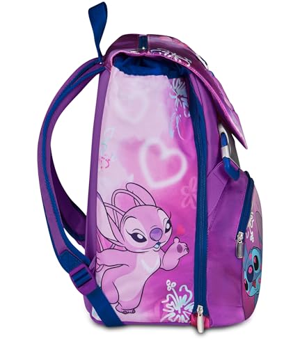 Seven Stitch Zaino Estensibile, Volume Regolabile, Doppio Scomparto, Tasca Porta Borraccia, Scuola e Tempo Libero, Bambine e Ragazze, viola - immagine 3