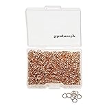 Shapenty 1000PCS Rose Gold Iron Open Jump Rings Connectors Bulk for DIY Craft Earring Necklace Bracelet Pendant Choker Jewelry Making Findings and Key Ring Chain Accessories (Rose Gold, 4mm)