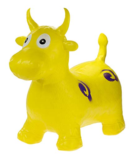 SILUK Cheval sauteur - Pompe - Jaune - Charge maximale : 50 kg Cover