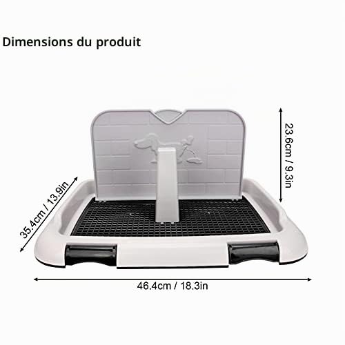 Akozon Chien Toilette Intérieur Chiot Formation Toilette Chat Pot Clôture Chien Miction Programmée Plateau de Pot Litière pour Chien (Black)
