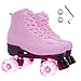 ERNAN Patines LED, Patines 4 Ruedas,Patines En Paralelo Niña/Mujer,4 Ruedas Hombre,Top Alto Clásico PatinesSobreRuedas Adulto,Adecuado para Principiantes (Pink, 40)