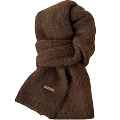 Brown 100% Alpaca Wool Warm Scarf