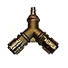Produktbild Druckluft Messing 2 fach Verteiler SET 2 Kupplungen 1 Stecker