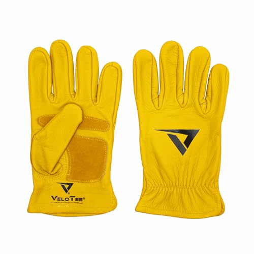 VeloTee Yard Work Batting Gloves | Tan | Baseball & Softball | Slow Pitch Softball | Fast Pitch Softball | Youth | Adult | Men's & Women's | (X-Large)